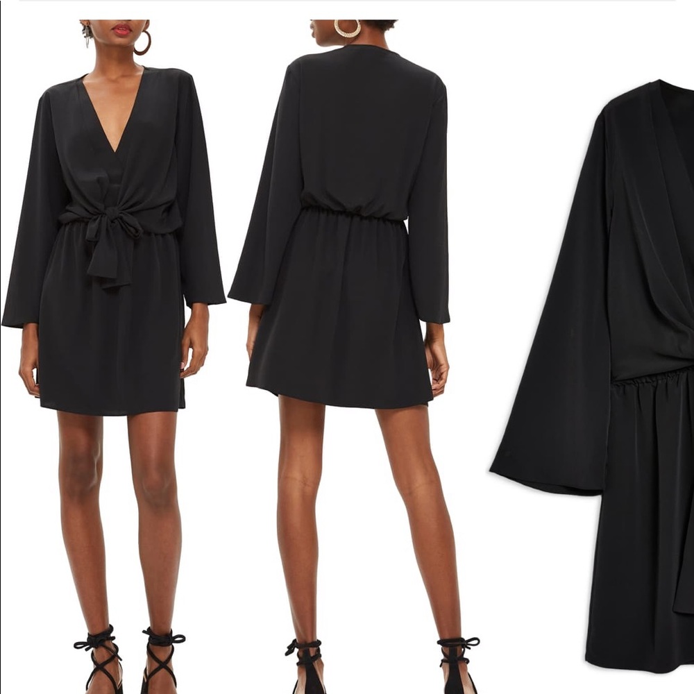 Top shop black mini dress US 2